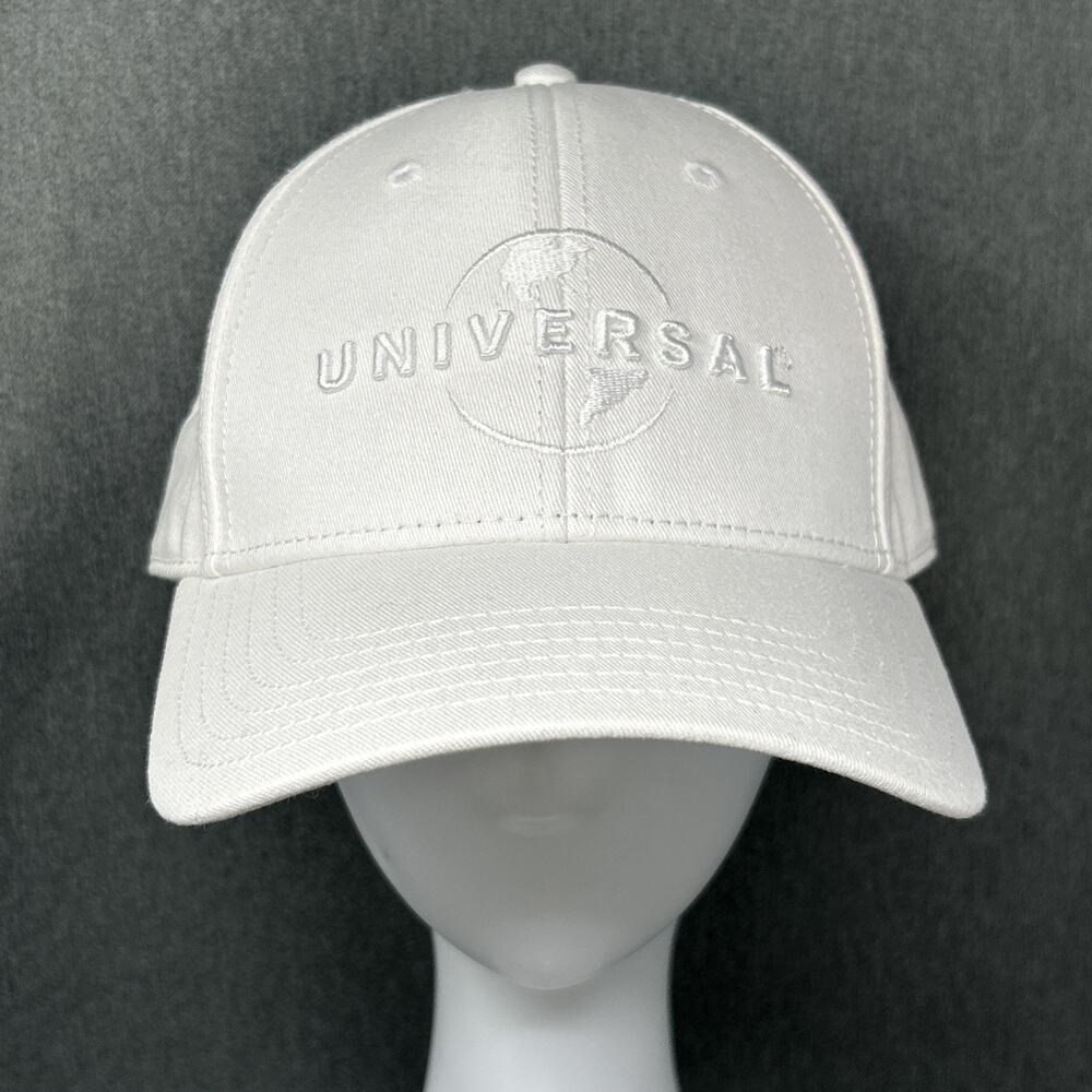 Universal Studios White Baseball Cap Adjustable Embroidered Strapback Hat OSFM